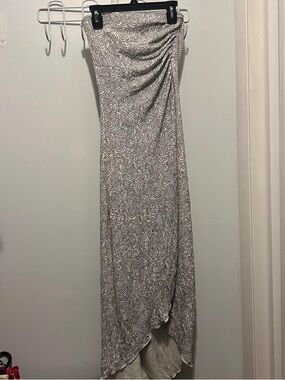 A fortiori 90’s vintage ruched glitter High-Low Maxi Dress